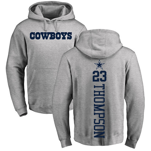 Men Dallas Cowboys Ash Darian Thompson Backer #23 Pullover NFL Hoodie Sweatshirts->dallas cowboys->NFL Jersey